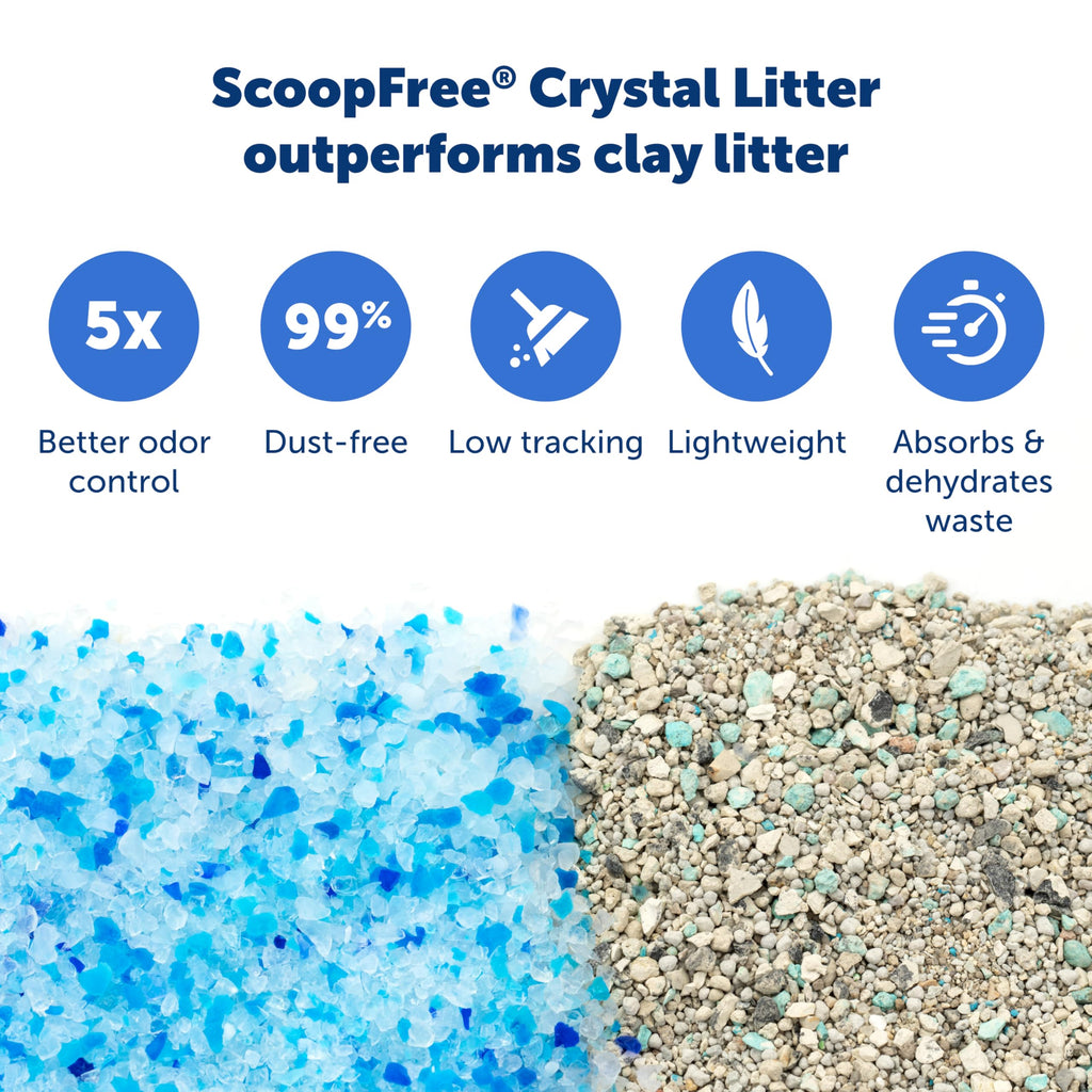 PetSafe ScoopFree Disposable Crystal Cat Litter Tray, Fresh Scent, 3 Pack