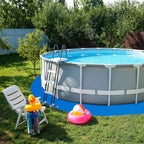 16 x 16 Ft Swimming Pool Ground Cloth Round Swimming Pool Tarpaulin Tarp for Above Ground Swimming Pools Heavy Duty Pool Ground Mat Protector Pad Prevents Punctures