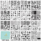 Biutee Nail Stamping Plates Set 15PCS Nail Stamping Kit with Nail Stamper