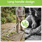 PadPure Crack Weeder Tool, 20-65" Adjustable Stainless Steel Long Handle Crevice Weeding Tool Heavy Duty L-Shaped Manual Garden Weed Puller & Remover for Sidewalk, Garden, Patio, Lawn