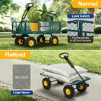 VIVOHOME Steel Garden Cart Heavy Duty 900 LBS 4.5 Cu Ft Utility Wagon