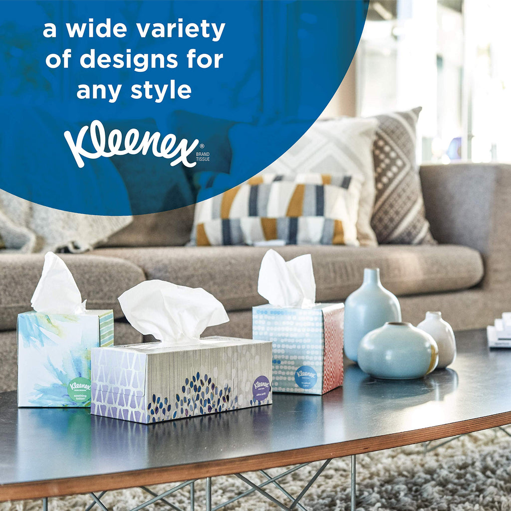 Kleenex Lotion Facial Tissue ( Designs & colors will vary ) 75 Count (Pack of 4)