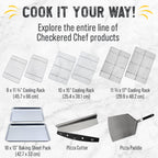 Checkered Chef Cooling Rack for Cooking and Baking - 8” x 11 ¾" Set of 2 Stainless Steel, Oven Safe Grid Wire Cookie Cooling Racks