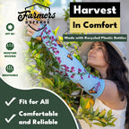 FARMER'S DEFENSE Gardening Arm Sleeves|UV Cooling Protective Sleeve Women & Men|Anti-Scratch Cover Sun UPF Outdoor Protection - Tropical Flowers - L/XL