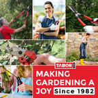 TABOR TOOLS GG21A Extendable Bypass Lopper with Compound Action, 27-40 Inch Telescopic Tree Trimmer & Branch Cutter, Long Reach Tree Pruner with 1 1/2 Inch Cut Capacity, Makes Clean Neat Cuts