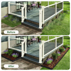 4 in Tall Landscape Edging, 40FT Plastic Garden Border Edging with 60 Anchoring Spikes, Landscape Edging Kit for Garden, Flower Beds and Lawn (Black, 4In x 40FT)