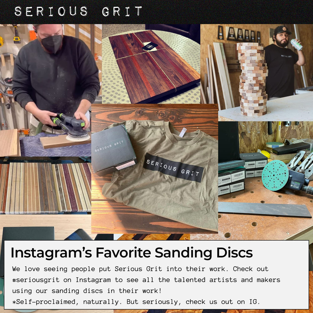 Serious Grit - 6-Inch 49-Hole 220 Grit Sanding Discs - Heavy-Duty Hook & Loop Film Discs - Sandpaper for Random Orbital Sanders - 50 Pack Box