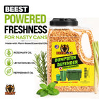 BEEST Dumpster Defender - 3lbs Outdoor Trash Can Deodorizer & Liquid Waste Absorber (Made in USA) Biodegradable Trash Can Odor Eliminator - Powerful Garbage Deodorizer for Always-Fresh Bins - 14 Cups