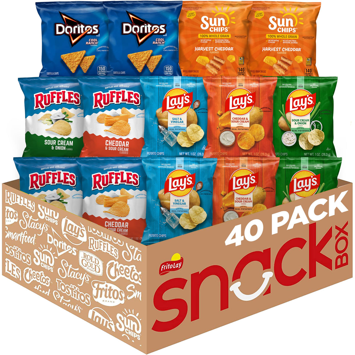 Frito-Lay Tangy Favorites Mix Variety Pack, 1 Ounce (Pack of 40)