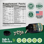 Thyroid Support for Women - Selenium 200 mcg | Astragalus | Zinc & Iodine | L-Tyrosine | Adaptogen Herbs - 21-in-1 Antioxidant & Immune Support - Made in USA - Vegan, Non-GMO, Lab Tested - 60 Capsules