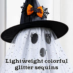 AYGXU 2pcs Halloween Decorations Indoor,Ghost Decor with String Lights Remote Control,Halloween Party Decorations,Spooky Ghost Light for Home Table Room Kitchen Office