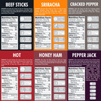 Jerky.com 30pc Meat Sticks Jerky Variety Pack - Beef Jerky Gifts for Men