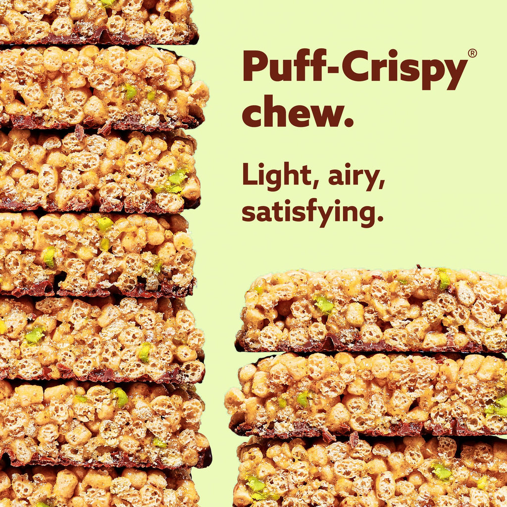 Mezcla Puff-Crispy Plant Based Protein Bars - Variety Pack - Healthy Snacks for Adults & Kids - Granola Bars for School, Travel, & Office Snacks - Gluten Free, Vegan, Non GMO, 10g Protein - 16 Count