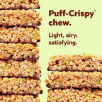 Mezcla Puff-Crispy Plant Based Protein Bars - Variety Pack - Healthy Snacks for Adults & Kids - Granola Bars for School, Travel, & Office Snacks - Gluten Free, Vegan, Non GMO, 10g Protein - 16 Count
