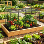 TAOMENNI Crop Cage, 45"×23"×24" Garden Cage to Keep Animals Out, Chicken Wire Cloche, Heavy-Duty Plant Protector for Raised Garden Bed, Protect Vegetables from Rabbits Squirrels