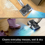 Shark WW201 HydroDuo with Dirt-Reveal Technology, Cordless, Hard Floor Cleaning System, Wet & Dry Debris Pickup, Mops & Scrubs All at Once, Hardwood, Tile, Laminate & Stone, Stone Metallic (Renewed)