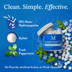 Mouthology 10% Nano Hydroxyapatite Toothpaste Tablets Fluoride Free, Whitening*, Rod Shaped nHa, Xylitol Toothpaste for Adults, Enamel Care*, Sensitive Teeth*, SLS Free, Mint 60 Pack (USA Made)