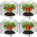 DECOHS 4 Packs Chicken Wire Cloche Plant Protectors from Animals Garden Plant Cage Protector - Wire Plant Protectors to Keep Animals Out