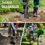 HANTOP Sharp Blade Garden Spade Shovel Flat Spades for Gardening and Edging