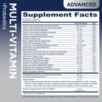 Replenza Advanced Multivitamin – Daily Essential Vitamins and Minerals + Probiotics for GLP-1 Support, Gut Health, Stress & Cellular Energy Support – 60 Capsules