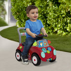 Radio Flyer Busy Buggy, for Toddlers 1-3, 3-in-1 Push Walker Ride On Car with 17 Sensory Activities, Anti-Tip Feature, Under-Seat Storage, Horn and Gears, 42 lb Capacity, Toddler Ride On Toys