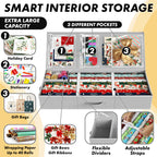 Simple Houseware 41.5" Wrapping Paper Organizer, Fits 40 Rolls, Gray
