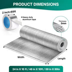 HADOR Reflective Window Film Insulation Roll 59 in X 99 in, Foil Aluminum Roll Double-Sided Foam Core, Summer Window Heat Blocker for RV/Windows/Garage Door - Folded Package