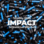ToolAnt 2" Impact Torx & Hex Shank S2 Steel Magnetic Bits, CNC Machined Tips, 25-Pack with Storage Box