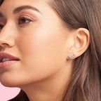 PANDORA Elevated Heart Stud Earrings - Timeless Earrings for Women - Gift for Her - Made with Sterling Silver & Cubic Zirconia - With Gift Box