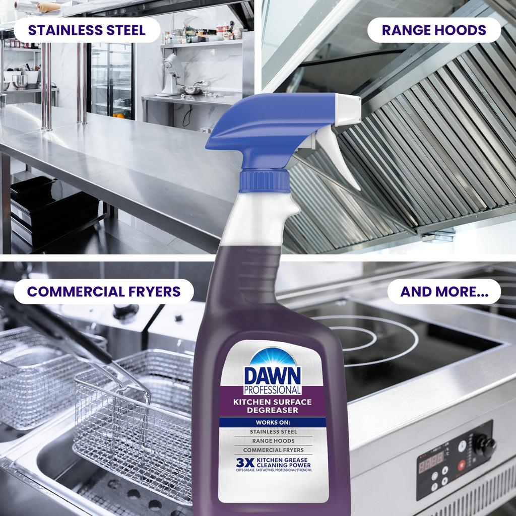 Dawn PRO Kitchen Surface Degreaser, Bulk Cleaning Spray for Oil and Grease Buildup in Commercial Kitchens, 32 fl oz (Case of 6)