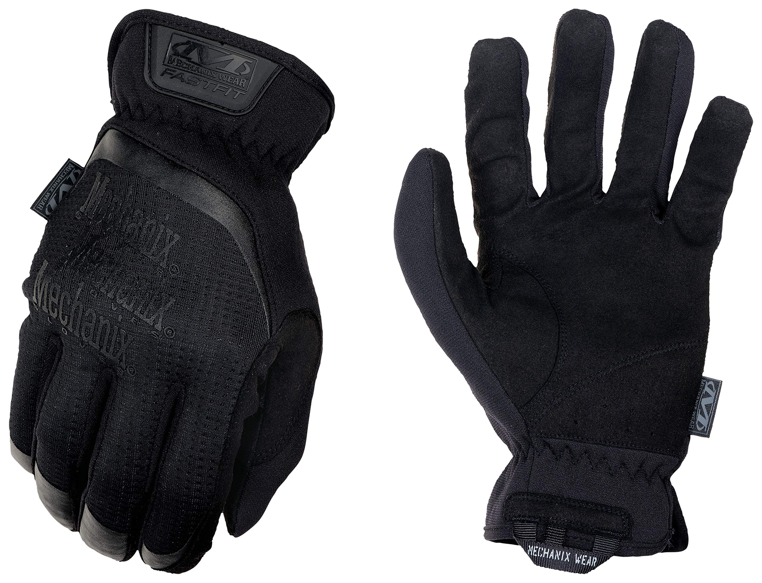 Mechanix Wear FastFit Tactical Gloves - Heavy Duty Lightweight Multipurpose Gloves - Flexible Grip & Reinforced Palm - Touchscreen Capable - Medium- Covert Black