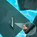 Amylove 12 Pcs Pool Safety Cover Patch Kit Swimming Pool Patch Repair Kit Self Adhesive Mesh for Inground Safety Cover, 12 x 8 Inch, 4 x 8 Inch (Green)