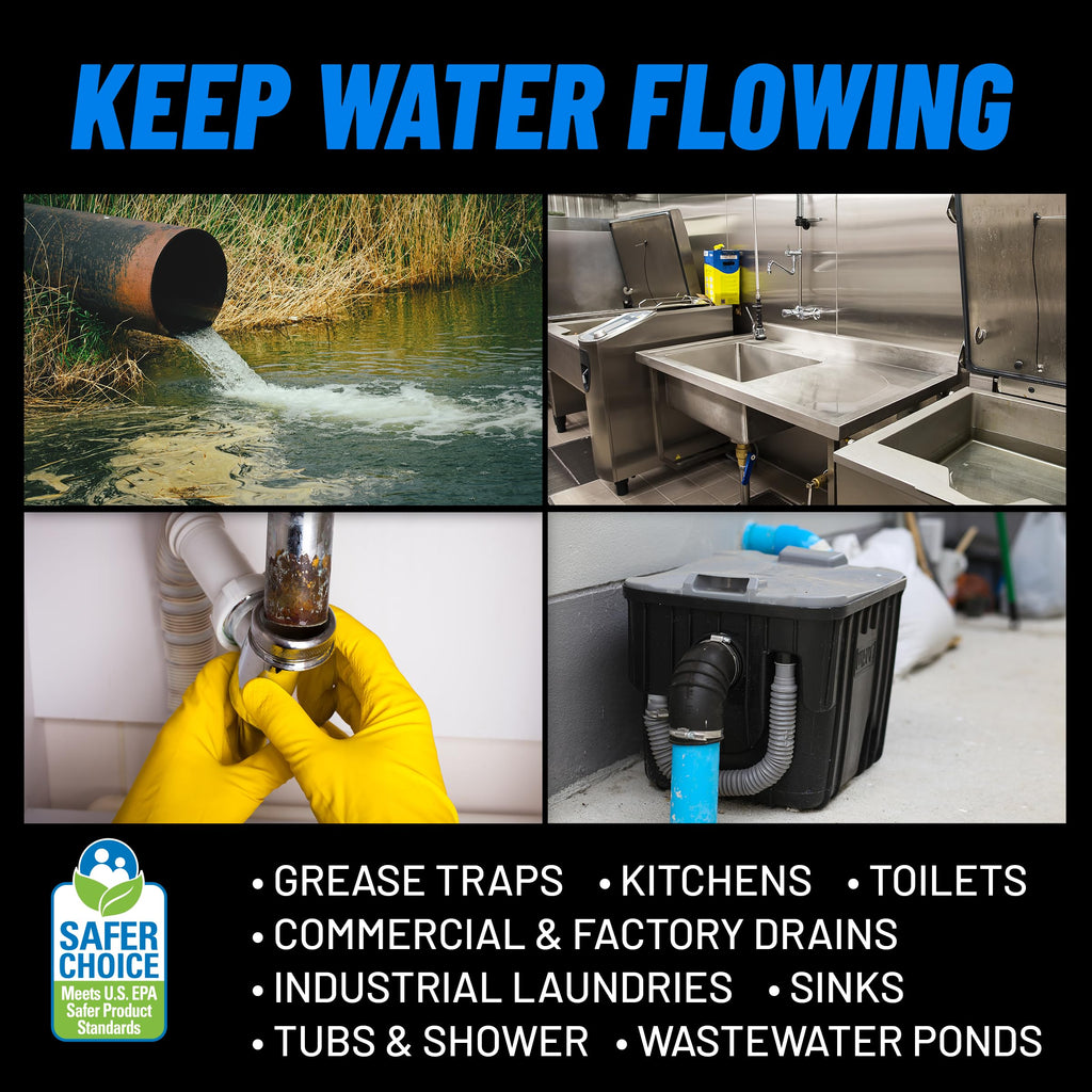 CLR PRO Commercial Drain Line and Grease Trap Treatment, Preventative Maintenance Microbial Formula, 1 Gallon Bottle