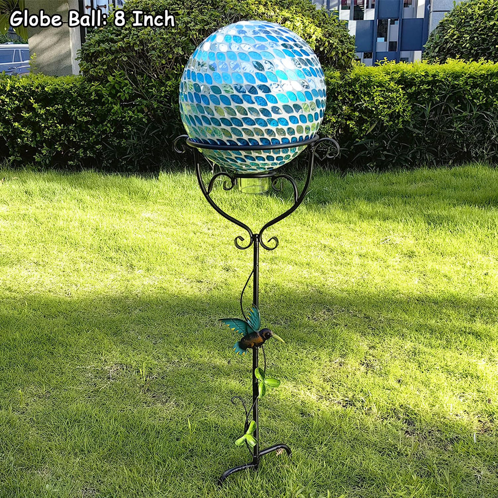 30.5" Gazing Ball Stand, Outdoor Gazing Globe Stand with Trident Base