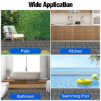 ToLanbbt Modular Interlocking Cushion 12P 11.8" x 11.8" Interlocking Rubber Floor Drain Holes Non-Slip Splicing Drainage Mats for Deck, Shower, Kitchen, Drain Pool, Sauna Bath (Dark Blue, Diagonal)