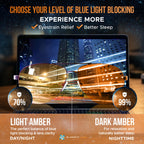 ELEMENT LUX Blue Light Blocking Glasses | 99% Dark Amber Lenses | For Better Sleep, Gaming, Computer Screen Blocker, Eyestrain Relief