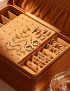 10 Pairs Gold Earring Stacks - Hypoallergenic Flat Back Stud & Hoop Set
