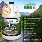 Nature's Freedom 45% Concentrated Vinegar, NSF Certified, 1 Gallon with Garden Pump Sprayer