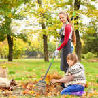 WORKPRO Rake, Small Rake for Leaves with 72” Adjustable Long Handle