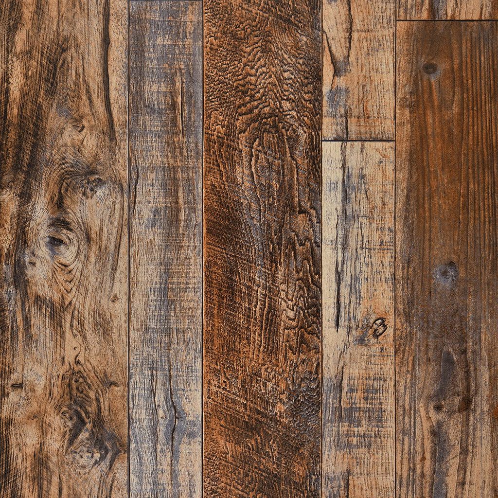 WENMER 17.71 inch x 236 inch Brown Wood Peel and Stick Wallpaper Shiplap Self Adhesive Wall Paper Wood Plank Wallpaper for Countertop Cabinet Shelf Drawer Wall Door