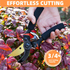 EWPJDK 3-Piece Loppers Hedge Shears Pruners Heavy Duty Combo Clippers