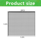 2 Pcs Black Large Fruit Tree Netting with Zipper and Drawstring, 5.3 x 5.3 Ft Breathable Mesh Garden Bird Netting Plant Cover, Insect Bird Barrier Net Mesh for Protect Plants from Squirrel Bugs