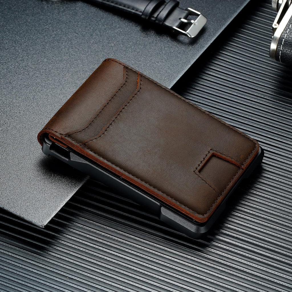 furid Genuine Leather Wallet for Men: Slim RFID Smart Minimalist Wallet