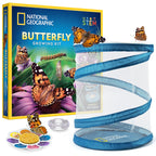 National Geographic Butterfly Growing Kit - Butterfly Habitat Kit with Voucher to Redeem 5 Caterpillars (S&H Not Included), Butterfly Cage, Feeder (Amazon Exclusive)