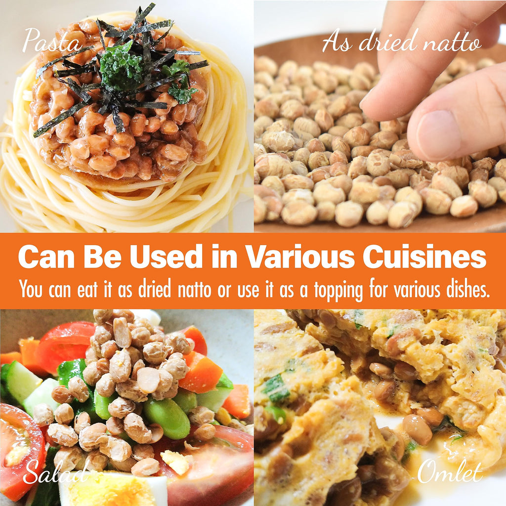YAMASAN KYOTO UJI Japanese Natto Fermented Soybean, Freeze-Dried Natto Beans, Japanese Probiotic and Prebiotic Superfood - Vitamin K, Low Sodium, Non-GMO, Vegan, Made in Japan 70g(2.4oz)