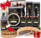Beard Kit for Men, 3 Beard Oil Scents, Beard Care Gift Set for Dad, Husband