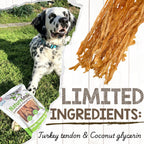 Nature Gnaws USA Turkey Tendons Dog Treats, 8 oz