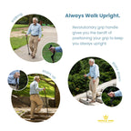Walking Cane for Men and Women - Special Balancing Stick With 10 Adjustable Heights - Self Standing, Folding, Portable, Collapsible, and Comfortable