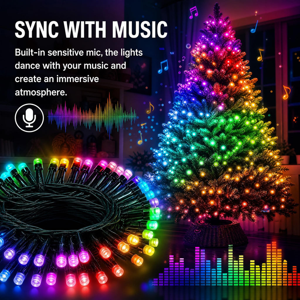 Dazzle Bright 33FT 100 LED Color Changing Christmas Halloween Lights