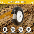 4.80/4.00-8 Wheelbarrow Tire Flat Free, 16'' Tire and Wheel 330LB Load Capacity, with 5/8" & 3/4" Bearings, 3''-4''-6''-7'' Adjustable Hub for Garden Cart, Hand Truck, Trolley, Wagon, 2 Pack